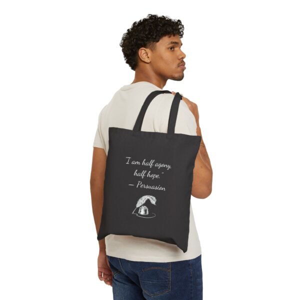 Literary Quote Tote Bag - "I am half agony, half hope" - Great for Book Lovers, Library Bag, Eco-Friendly Gift, Inspirational Quote - Image 7