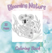 Book cover of Blooming Nature coloring book
