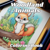 Book Cover of Woodland Animals coloring book