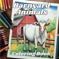 Book cover of Barnyard animals coloring book