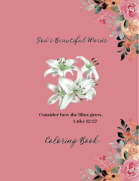 Book Cover of God's Beautiful Words coloring book volume 2