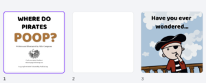 Canva layout with book pages. 