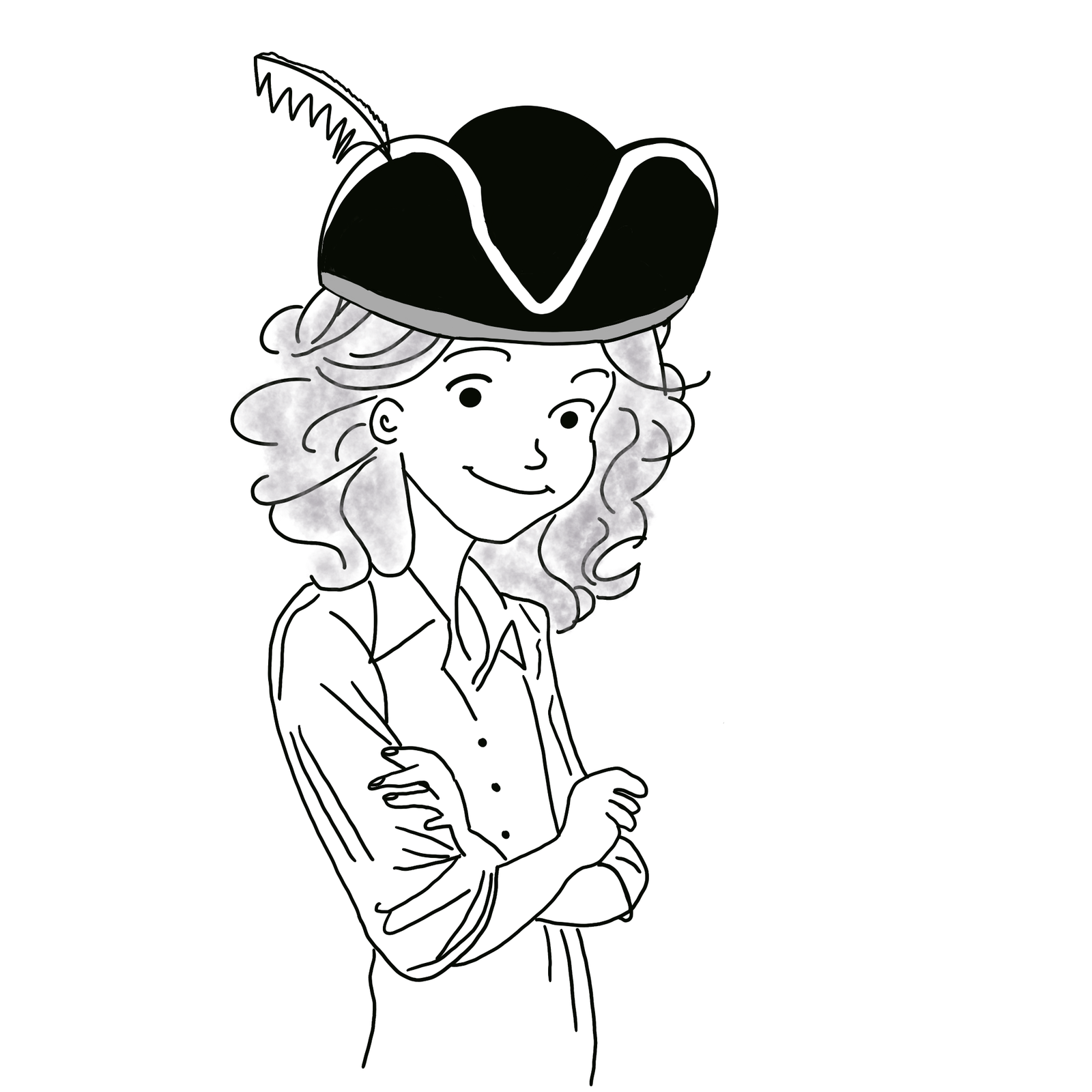 Author Allie Compeau Children's book author Allie Compeau drawn with a pirate hat on
