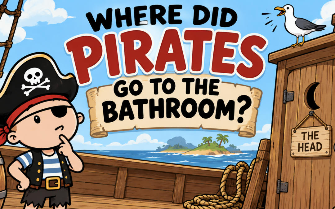 Pirate wondering where pirates went to the bathroom on sailing ships